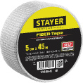 Маленькое фото товара - Самоклеящаяся серпянка 3х3мм 5смх45м FIBER-Tape STAYER 1246-05-45_z01. Вариант №1