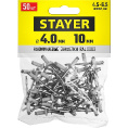 Маленькое фото товара - Алюминиевые заклепки 50шт белый 4.0х10мм Color-FIX STAYER 3125-40-9003. Вариант №2