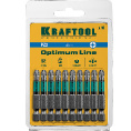 Маленькое фото товара - Биты 10шт 50мм Optimum PZ3 KRAFTOOL 26124-3-50-10. Вариант №2