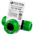 Маленькое фото товара - Цанговый тройник пластик ABS 1/2х1/2х3/4 RW-X1 РОСТОК 426370. Вариант №2