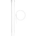 Маленькое фото товара - Кабельные стяжки с плоским замком белые 50шт нейлон РА66 2.5x205мм КОБРА ЗУБР 30930-25-205. Вариант №1