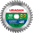 Маленькое фото товара - Пильный диск по дереву 40Т 160х20/16мм Expert URAGAN 36802-160-20-40_z01. Вариант №1
