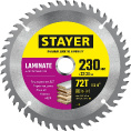 Маленькое фото товара - Пильный диск по ламинату 72Т 230x32/30мм Laminate STAYER 3684-230-32-72_z01. Вариант №1