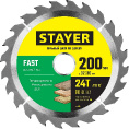 Маленькое фото товара - Пильный диск по дереву 24Т 200x32/30мм Fast STAYER 3680-200-32-24_z01. Вариант №1