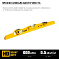 Маленькое фото товара - Литой уровень с зеркальным глазком 600мм HARD STAYER 3483-060. Вариант №2