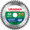 Маленькое фото товара - Пильный диск по дереву 48Т 160х20/16мм Expert URAGAN 36802-160-20-48_z01. Вариант №1