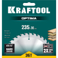 Маленькое фото товара - Пильный диск по дереву 36Т 235х30мм Optima KRAFTOOL 36951-235-30. Вариант №2