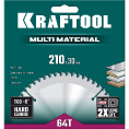 Маленькое фото товара - Пильный диск по алюминию 64Т 210х30мм Multi Material KRAFTOOL 36953-210-30. Вариант №2
