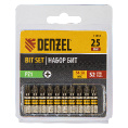 Маленькое фото товара - Бита PZ1х25 сталь S2 шестигранный профиль 10шт Е 6,3 Denzel 11653. Вариант №2