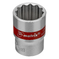 Маленькое фото товара - Набор торцевых головок 1/4 12 гранные CrV 4-13мм 10шт Matrix 13594. Вариант №2