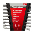 Маленькое фото товара - Набор ключей комбинированных 6-19мм 8шт CrV матовый хром Matrix 15408. Вариант №4