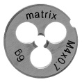 Маленькое фото товара - Плашка М4х0.7мм Р6М5 Matrix 77071. Вариант №2