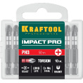 Маленькое фото товара - Ударные биты 10шт 50мм Impact Pro PH 3 KRAFTOOL 26191-3-50-S10. Вариант №2