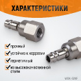 Маленькое фото товара - Штекер с подвижным шарниром 1/4 WIEDERKRAFT WDK-82KF. Вариант №3