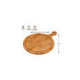 Маленькое фото товара - Поднос бамбуковый с ручкой круглый 34х25.5см BAMBOO Доска PERFECTO LINEA 38-342550. Вариант №1