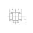Маленькое фото товара - Тройник ред. 1 1/2х3/4 чугун оцинк. AV Engineering AVEC430011234. Вариант №1