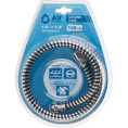 Маленькое фото товара - Шланг душевой PVC 1/2 г-г 150см хром-черн. AV Engineering AVSSS-107. Вариант №1
