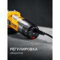 Маленькое фото товара - УШМ c регулировкой оборотов 1100Вт d=125мм STEHER AGS-125-1100 ET. Вариант №3