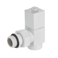 Маленькое фото товара - Набор дизайн-вентилей CUBE угловой (белый) 1/2 Royal Thermo RTE 56.0007. Вариант №2