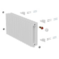 Маленькое фото товара - Дизайн-радиатор Shift Q30 VC2030 - 20 секц. RAL9016 Royal Thermo Q30-VC2030.20.9016. Вариант №5