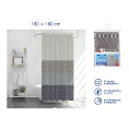 Маленькое фото товара - Шторка для ванной 12 колец в комплекте 180x180см Harmony волны PERFECTO LINEA 36-118118. Вариант №1