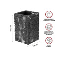 Маленькое фото товара - Стакан для зубных щеток STONEWAVE черный PERFECTO LINEA 35-130802. Вариант №1