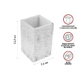 Маленькое фото товара - Стакан для зубных щеток STONEWAVE белый PERFECTO LINEA 35-130812. Вариант №1