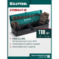 Маленькое фото товара - Набор сверл по металлу HSS-Co 8% сталь М42 1-13мм 118шт Cobalt KRAFTOOL 29656-H118. Вариант №2