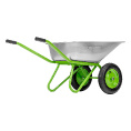 Маленькое фото товара - Тачка садово-строительная 2-х колесная грузоподъемность 230кг объем 110л Сибртех 689648. Вариант №4