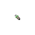 Маленькое фото товара - Автолампа T4W BA9s LED CONE GREEN 12V MEGA ELECTRIC ME-0411G. Вариант №1