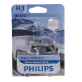 Маленькое фото товара - Автолампа H3 55 PK22s WhiteVision ultra 3900K блистер 12V PHILIPS 12336WVUB1. Вариант №1