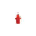 Маленькое фото товара - Автолампа T5 W2*4.6d с патроном B8.5d 1 LED CONE RED 4лм 12V MEGAPOWER M-50212R. Вариант №1
