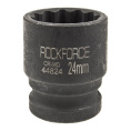 Маленькое фото товара - Головка торцевая 24мм 1/2 12-гранная ударная L=40мм ROCKFORCE RF-44824. Вариант №1