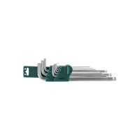Фото товара - Комплект угловых шестиграников EXTRA LONG с шаром 1,5-10мм, 9пр. JONNESWAY H06SM109S Код 047096