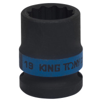Фото товара - Головка торцевая ударная двенадцатигранная 1/2 , 19мм KING TONY 453019M