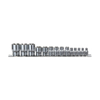 Фото товара - Набор головок 1/4 , 3/8 , 1/2 DR, внешний TORX®, E4-E24, 14пр. OMBRA 910614 Код 055286