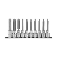 Фото товара - Набор насадок 1/2 с вставками-битами TORX® T20-T70 100мм 10пр. OMBRA 921910 Код 055612