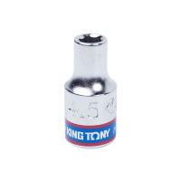 Фото товара - Головка торцевая стандартная шестигранная 1/4 , 4,5мм KING TONY 233545M