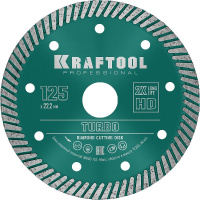 Фото товара - Сегментированный алмазный диск 10х2.4мм) (22.2мм 125мм Turbo KRAFTOOL 36682-125
