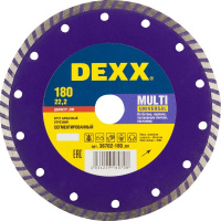 Фото товара - Сегментированный алмазный диск 7х2.3мм) (22.2мм 180мм Multi Universal DEXX 36702-180_z01