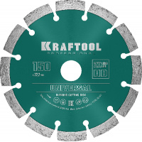 Фото товара - Сегментный алмазный диск 10х2.4мм) (22.2мм 150мм Universal KRAFTOOL 36680-150