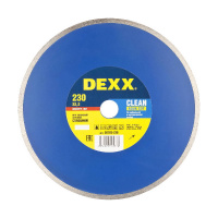 Фото товара - Сплошной алмазный диск 5х2.3мм) (22.2мм 230мм Clean Aqua Cut DEXX 36703-230