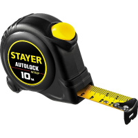 Фото товара - Рулетка с автостопом 10м*25мм AutoLock STAYER 2-34126-10-25