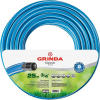 Фото товара - Поливочный шланг армированый трёхслойный 20атм 25м 3/4 Classic GRINDA 8-429001-3/4-25_z02