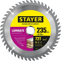 Фото товара - Пильный диск по ламинату 72Т 235x32/30мм Laminate STAYER 3684-235-32-72_z01