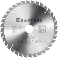 Фото товара - Пильный диск по дереву 36Т 235х30мм Optima KRAFTOOL 36951-235-30