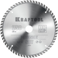 Фото товара - Пильный диск по дереву 60Т 250х30мм Precision KRAFTOOL 36952-250-30