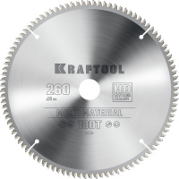 Фото товара - Пильный диск по алюминию 100Т 260х30мм Multi Material KRAFTOOL 36953-260-30