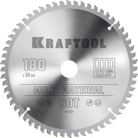Фото товара - Пильный диск по алюминию 60Т 180х30мм Multi Material KRAFTOOL 36953-180-30
