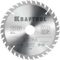 Фото товара - Пильный диск по дереву 36Т 200х32мм Optima KRAFTOOL 36951-200-32